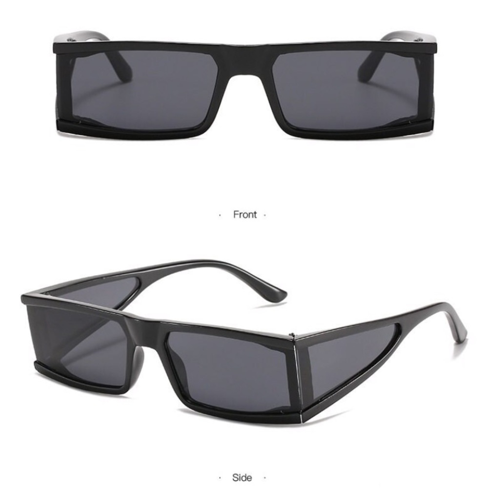 ๐ Rectangle Plastic Frame Sunglasses - Picture 3 of 6